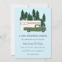 Erlebnis erwartet Vintager LKW Camper BABY SHOWER