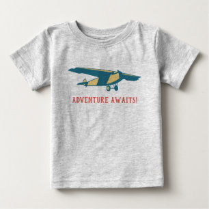 Erlebnis erwartet Vintages Flugzeug Baby T-shirt