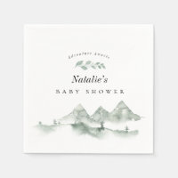 Erlebnis erwartet Watercolor Mountain Baby Dusche