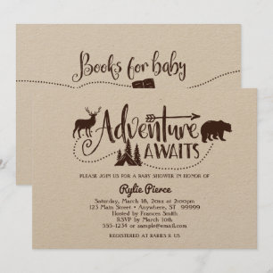 Erlebnis erwartet Wilderness Baby Dusche Einladung