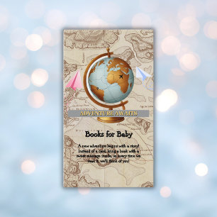 Erlebnis erwartet World Map Baby Shower Begleitkarte