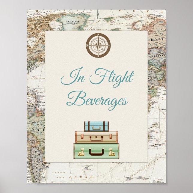 Erlebnis erwartet World Travel Map Modern Poster (Vorne)