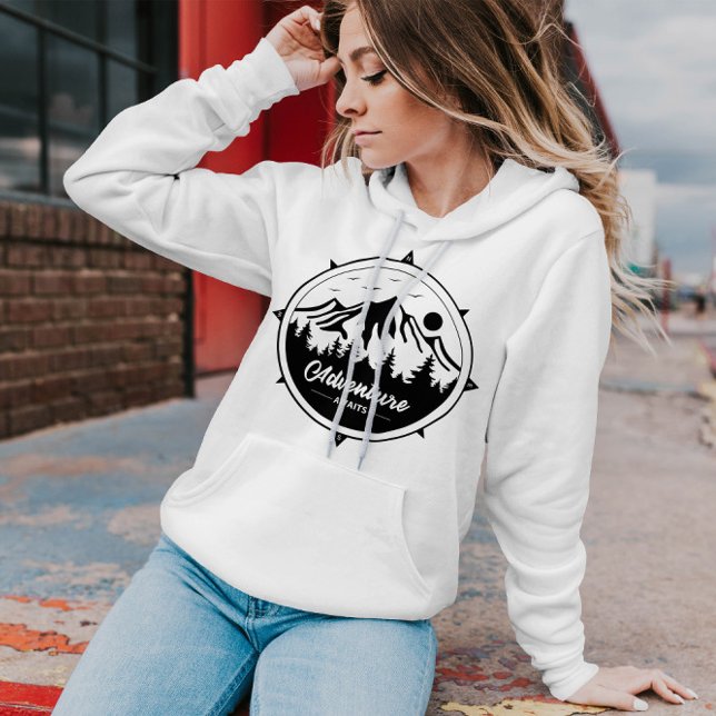 Erlebnis wartet Camping Außenbereich | Women Hoodi Hoodie (Von Creator hochgeladen)