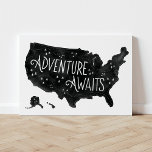 Erlebnis wartet Karte Woodland Kinderzimmer Dekor<br><div class="desc">Diese handgeschriebene Aquarell "Adventure Awaits" US-Karte ist perfekt für kleine Entdecker und große Entdecker! Die Landkarte ist eine großartige Touch für Abenteuer,  Outdoor- oder Reisesäle.</div>