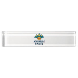 Erlebnis wartet - Mountain & Compass Car Decal Namensplakette