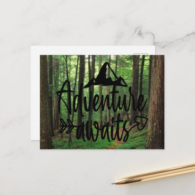 Erlebnis wartet postkarte (Vorderseite/Rückseite Beispiel)