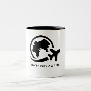 Erlebnis wartet zweifarbige tasse
