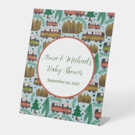 Erlebnisangebote: Camper Baby Boy Shower Sockelschild