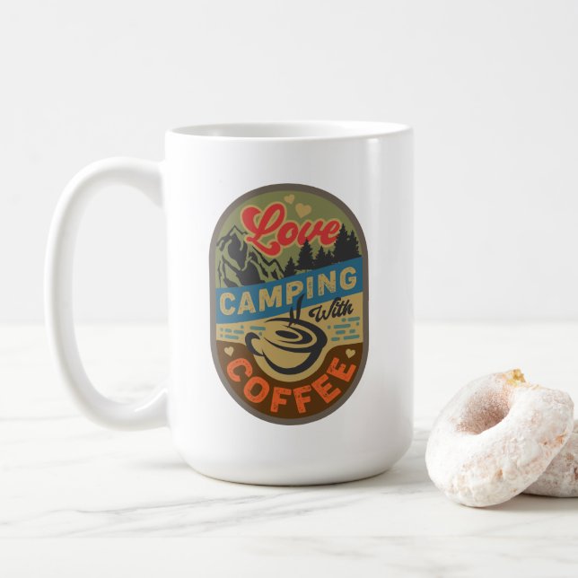 Erlebnisangebote: Liebe Camping Kaffeetasse (Mit Donut)