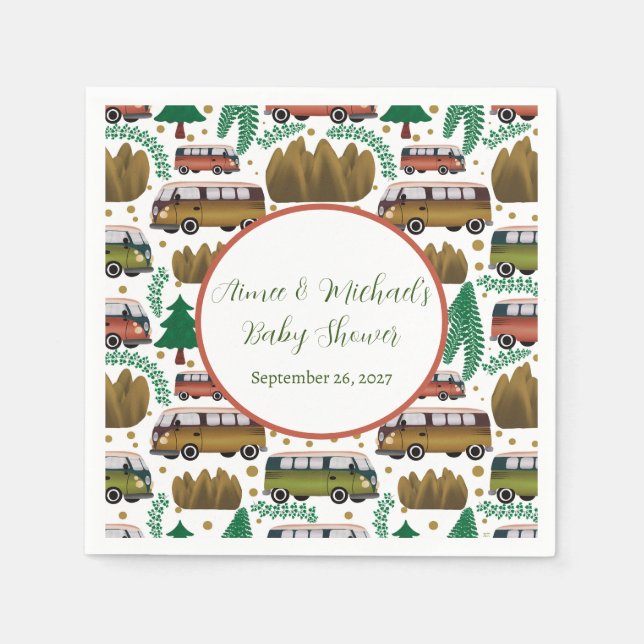 Erlebnisangebote: Neutrale Babydusche für Camper Serviette (Vorderseite)