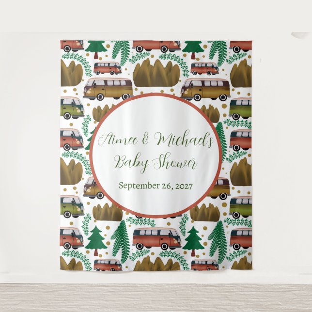 Erlebnisangebote: Neutrale Babydusche für Camper Wandteppich (Vorderseite)