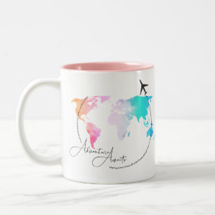 Erlebnispreise  Reisegeschenk  Flugbegleiter Zweifarbige Tasse