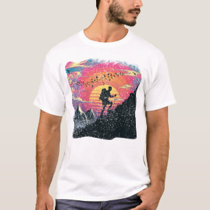 Erlebniswanderung Silhouette Retro Sunset T-Shirt