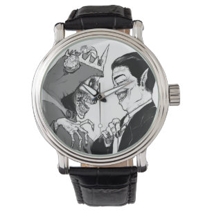Erlebniszeit Black Leather Watch Armbanduhr