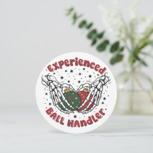 Erlebte Ball Handler Weihnachts-Skelett Hand Feiertagskarte