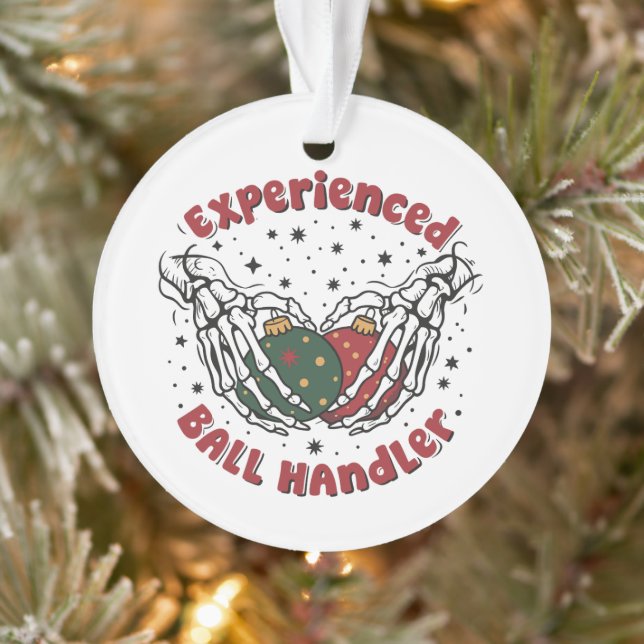 Erlebte Ball Handler Weihnachts-Skelett Hand Ornament (Baum)