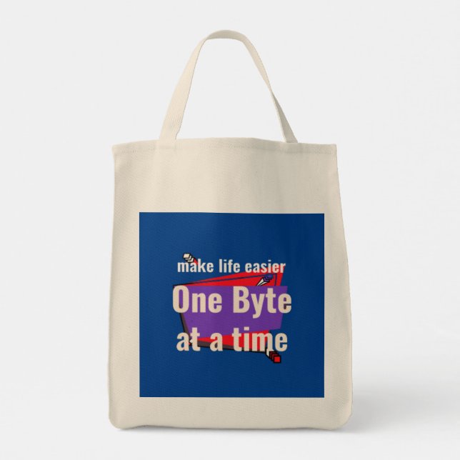 Erleichtern Sie sich das Leben ein Byte nach dem a Tragetasche (Rückseite)