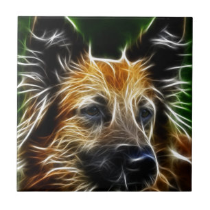 Erleichternder Schäferhund-Hund Fliese