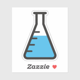 Erlenmeyer-Flasche mit flüssiger Wissenschaft Aufkleber