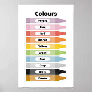 Erlernen von Farben Poster