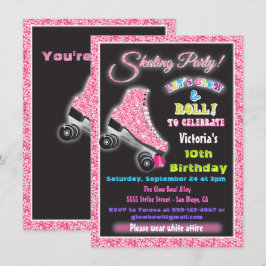 Erleuchten Sie die Skaten-Party Einladungen der Du