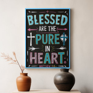 Erleuchtende Worte inmitten eines Kreuzes Poster