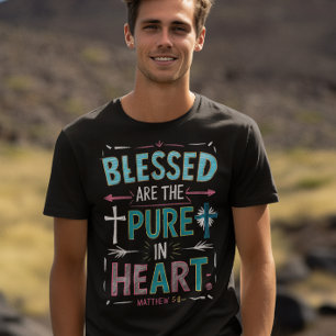 Erleuchtende Worte inmitten eines Kreuzes T-Shirt