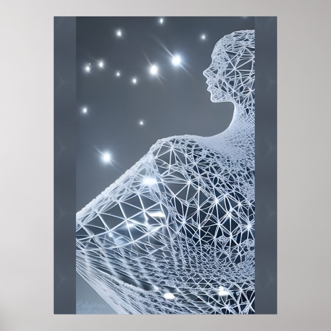 Erleuchtete AI Fantasy Art Print Portrait Luminary Poster (Vorne)
