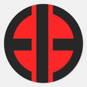 Erleuchteter Bastardlogo-Aufkleber Runder Aufkleber