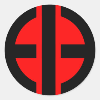 Erleuchteter Bastardlogo-Aufkleber Runder Aufkleber