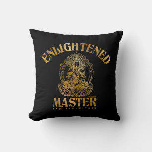 Erleuchteter Meister - Imitats Gold Foil Buddha Bl Kissen
