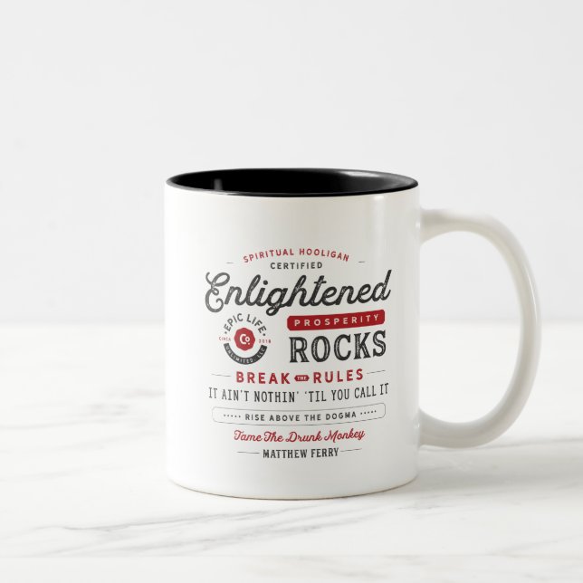 Erleuchteter Wohlstand schaukelt Tasse (Rechts)