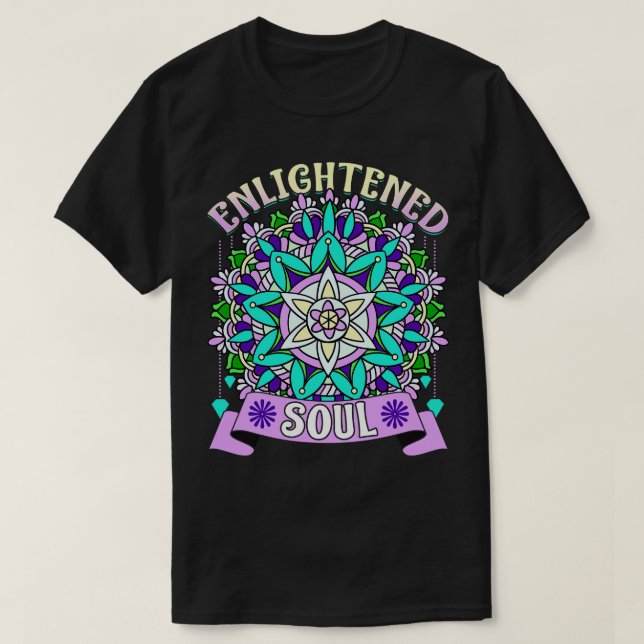 Erleuchtetes Soul Geist Spiritualität Mandala Zen  T-Shirt (Design vorne)
