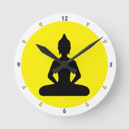 Erleuchtung - Buddha Shakyamuni (Wanduhr) Runde Wanduhr