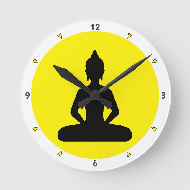 Erleuchtung - Buddha Shakyamuni (Wanduhr) Runde Wanduhr (Vorderseite)