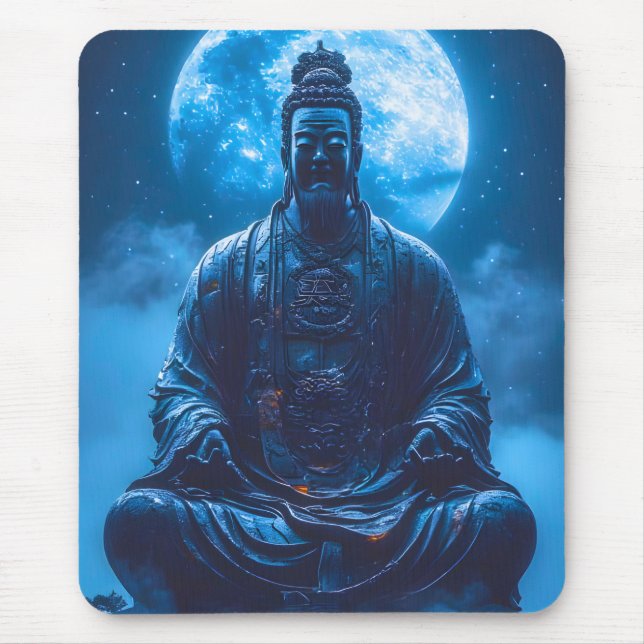 Erleuchtung in Blau Mousepad (Vorne)