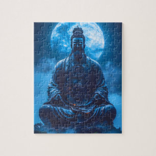 Erleuchtung in Blau Puzzle