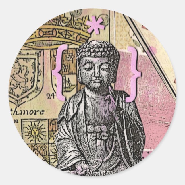 Erleuchtung Runder Aufkleber (Vorderseite)