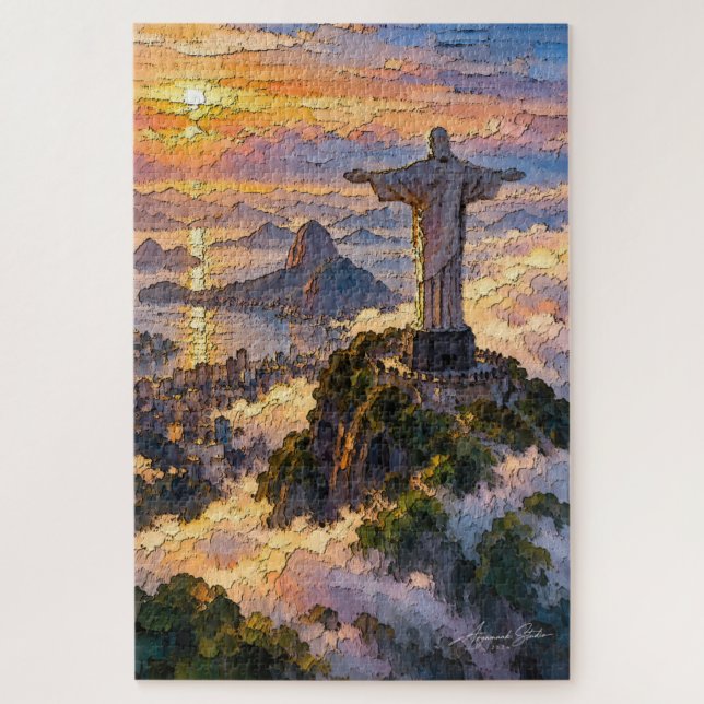 Erlöser über den Wolken Puzzle (Vertikal)