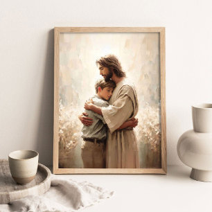 Erlöser-Vertrauen, Moderne Christliche Kunst, Jesu Poster