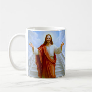 Erlösschritte begrüßen kaffeetasse