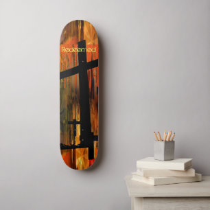 Erlöste Christliche Kreuz-Abstraktion Skateboard
