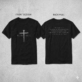 Erlöste Epheser 1:7 Zitat Nägel Kreuz Christlich T-Shirt