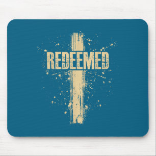 Erlöster Jesus Kreuz Nägel Glaubensschrift Design Mousepad