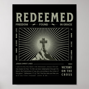Erlöster Kreuz Christlicher Ostern Epheser Männer Poster