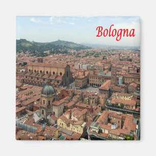 ERM002 BOLOGNA, Luft View, Italien, Kühlschrank Magnet