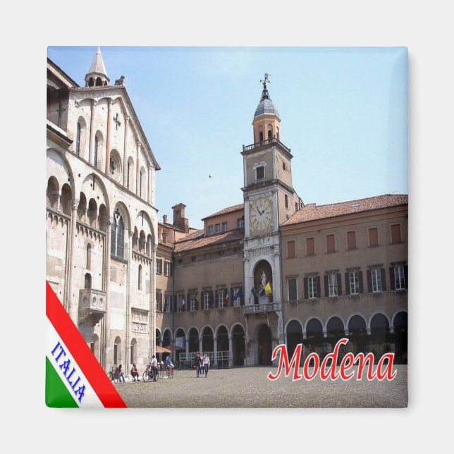 ERM010 MODENA, Rathaus und Kathedrale, Kühlschrank Magnet (Vorne)
