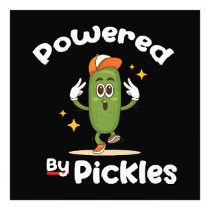 Ermächtigt durch Pickles Essen Essiggurke Lustig Fotodruck