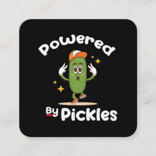 Ermächtigt durch Pickles Essen Pickle Lustig Quadratische Visitenkarte