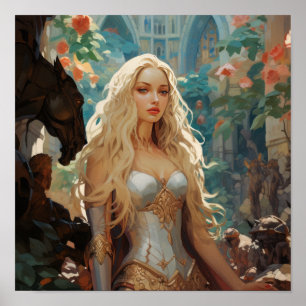 Ermächtigung des weiblichen Kriegerposters Motiv Poster